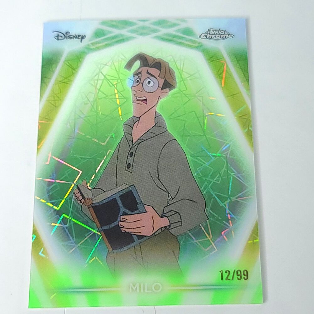 Milo Topps 2026 Disney Chrome Neon Green Laser Limited 12/99